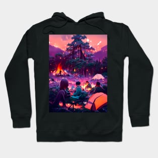 Forest Campfire Relationship Hoodie